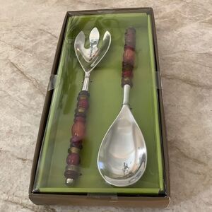 Pier One Beaded Salad Set NIB